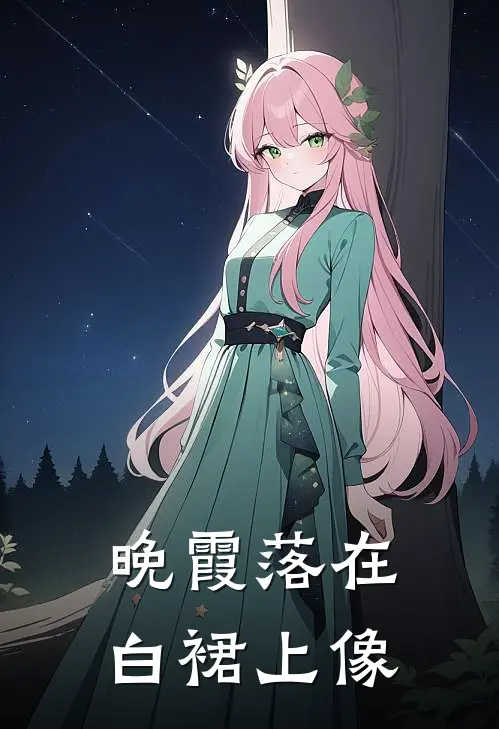 晚霞落在白裙上像